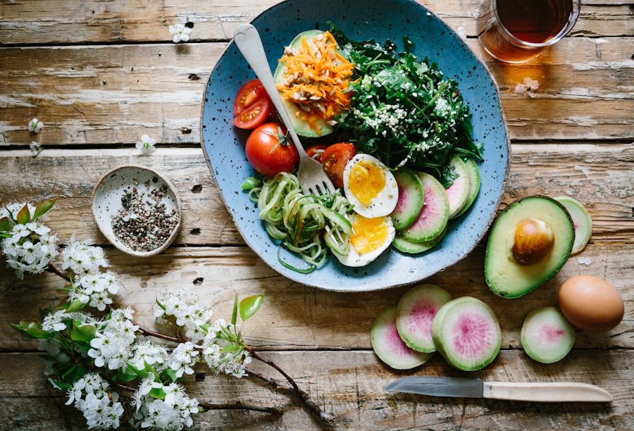 Nourish bowl with soft egg, avocado, and greens